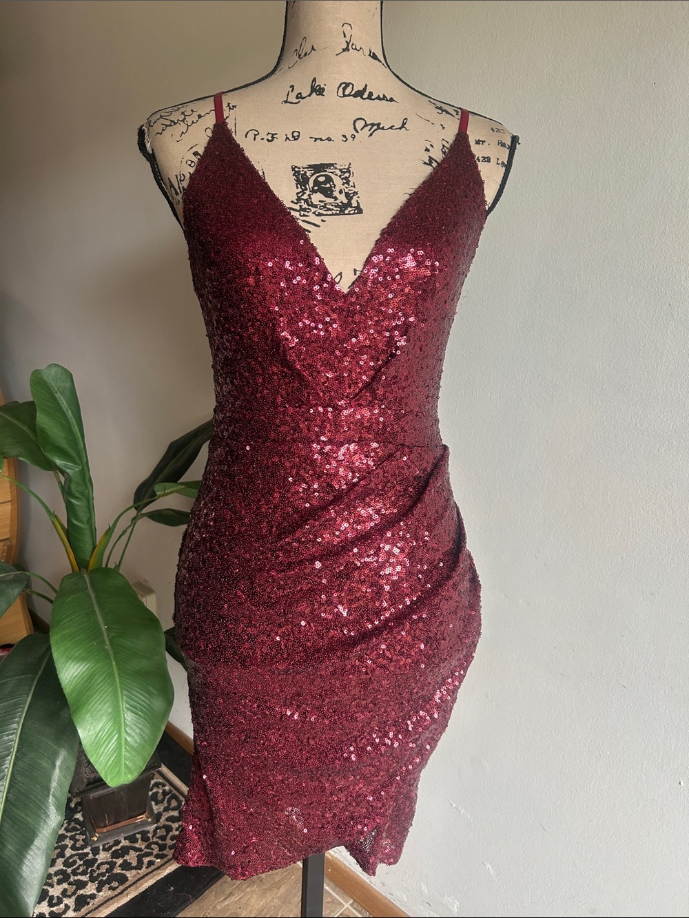 Banjul Sequin Red Mini Dress Size Small NWT